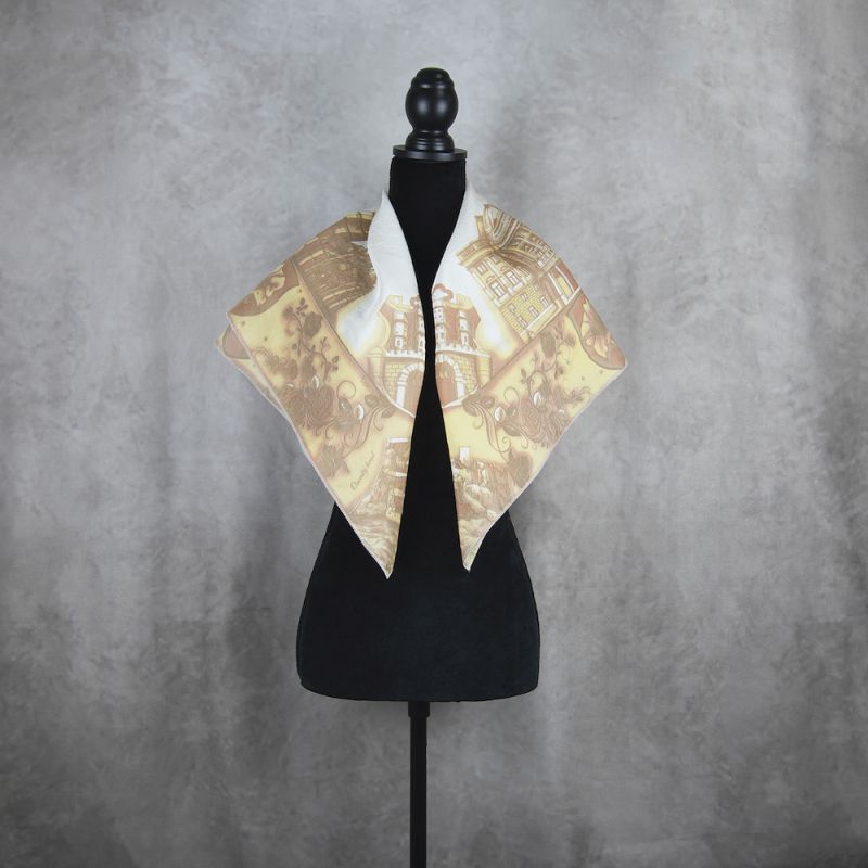 Hodvábna šatka SLOVENSKO ORANŽOVÁ, 85 x 85cm