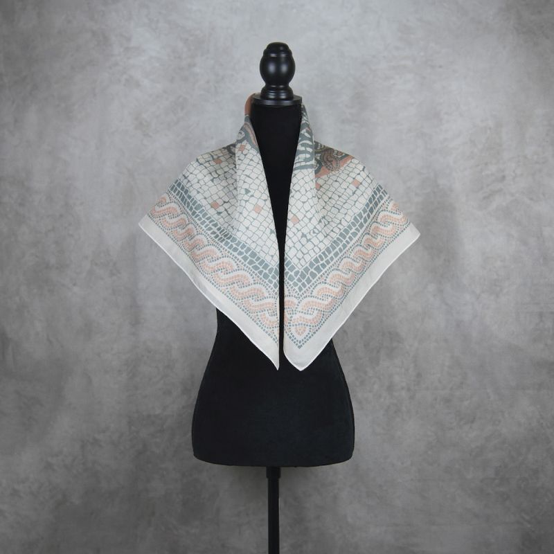 Hodvábna šatka LOSOSOVÁ MEDÚZA, 85 x 85cm