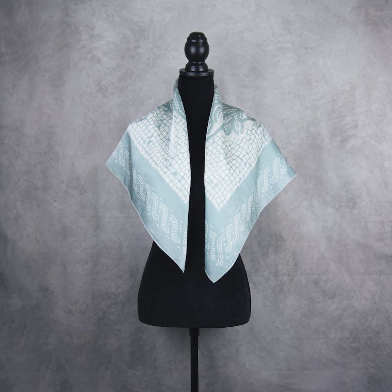 Hodvábna šatka TYRKYSOVÁ MEDÚZA, 85 x 85cm