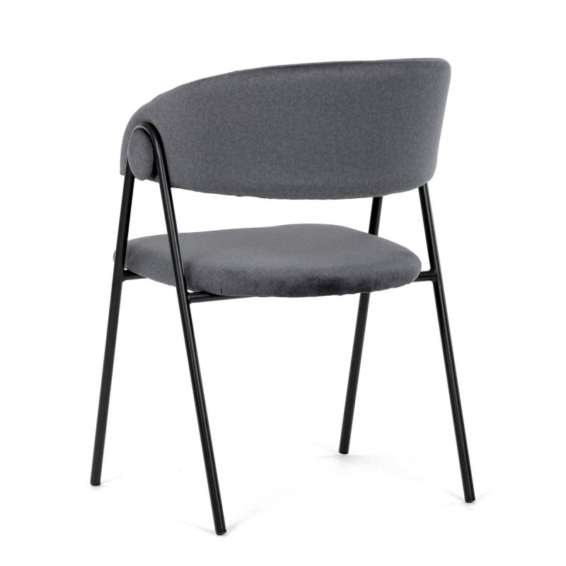 Elegantná jedálenská stolička v šedej farbe