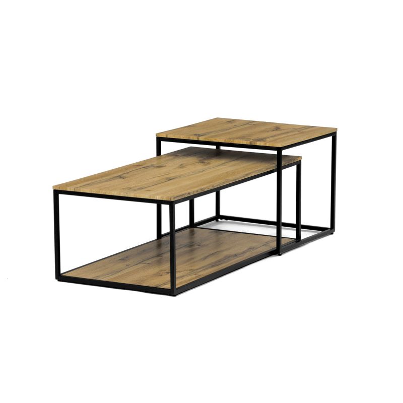 Stôl konferenčný, set 2 ks, MDF doska, dekor divoký dub