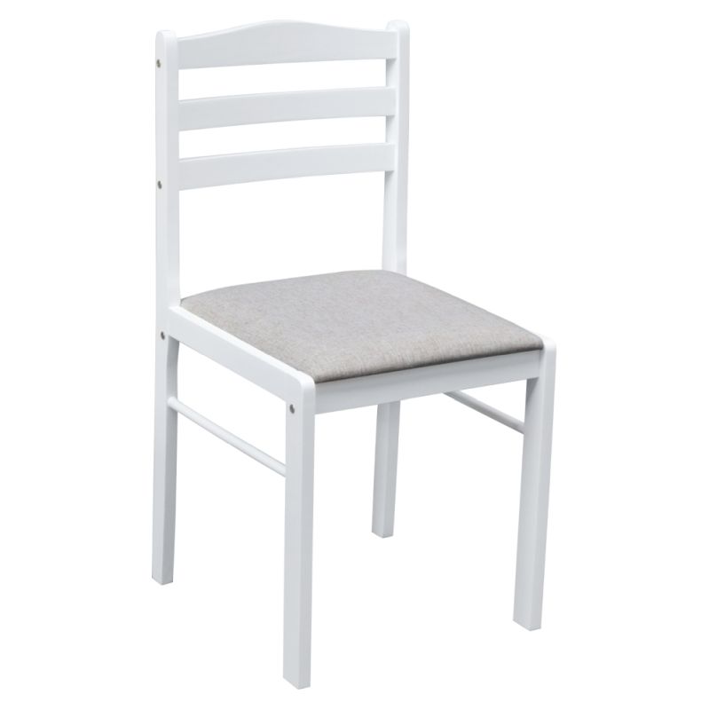 Moderný jedálenský set  1+4, biela-béžovosivá