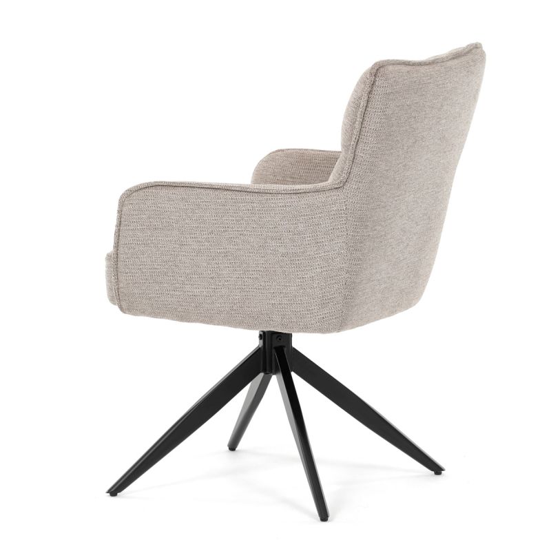 Stolička, taštičkové pružiny v sedadle, 180 ° otočný mechanizmus, lanýžová vodeodolná látka