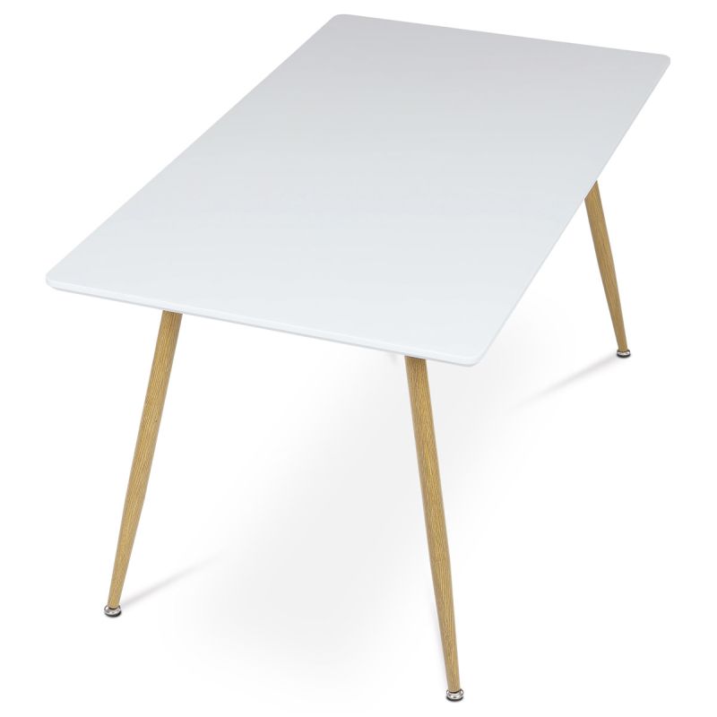 Stôl jedálenský 140x80, MDF, biela matná doska