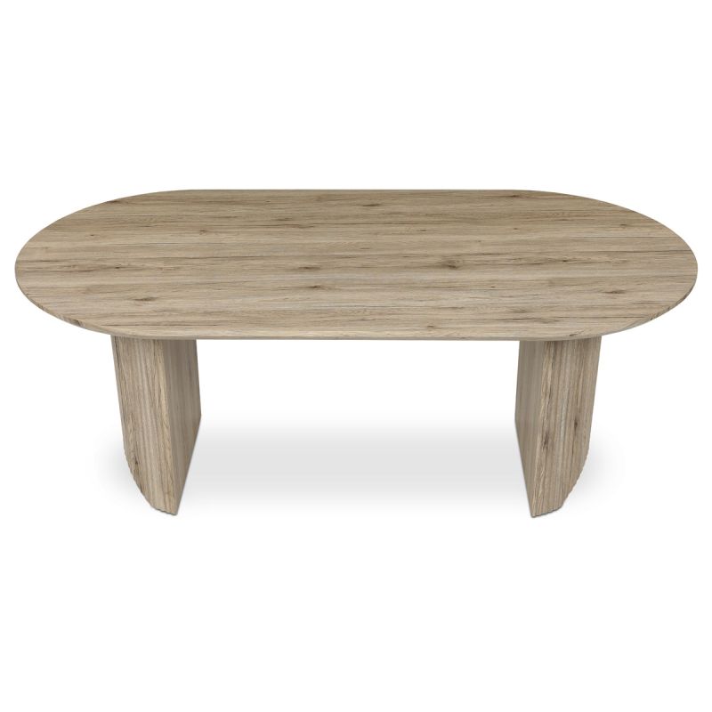 Stôl jedálenský, 200x100x76 cm, MDF doska, 3D dekor dub san remo