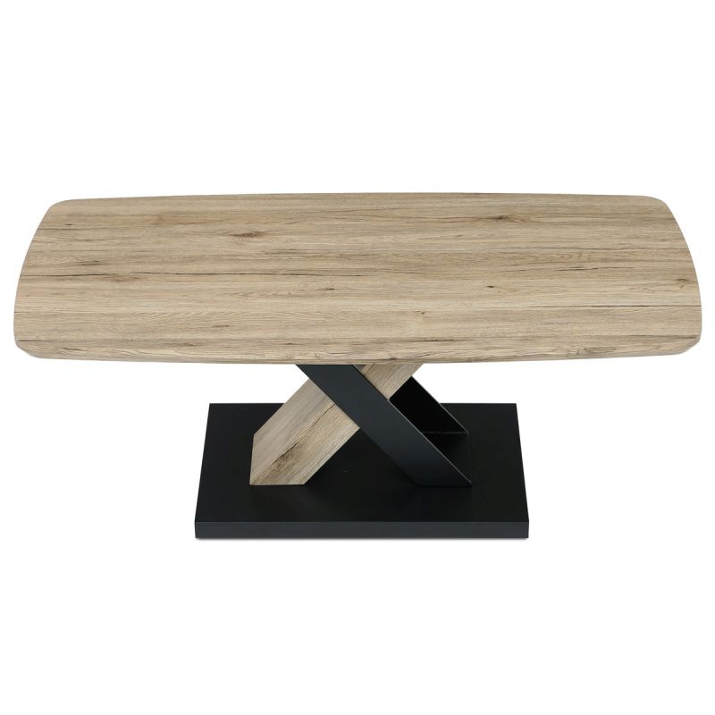 Konferenčný stôl v modernom dizajne 120x60cm, MDF doska, 3D dekor dub san remo