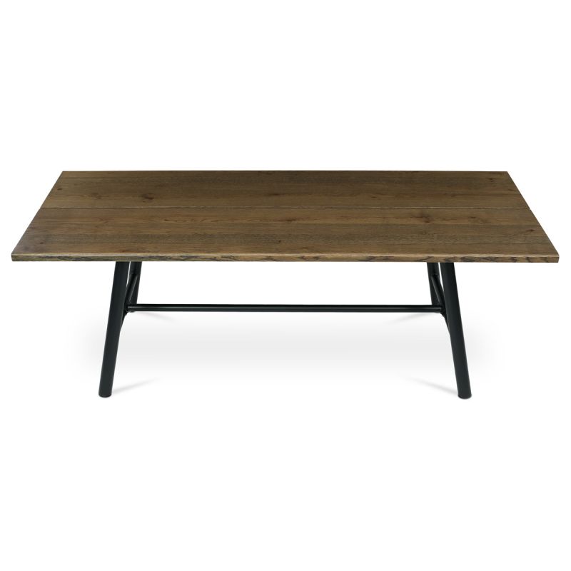 Stôl jedálenský, 220x90cm, dyha, farba orech