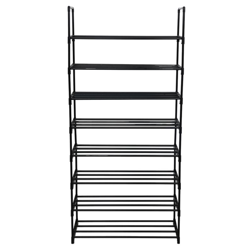 Štýlový botník v kombinácii čierneho kovu s plastovými prvkami