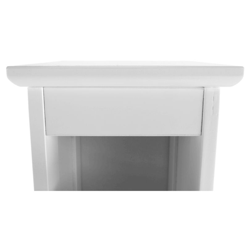 Úzky regál do kúpeľne, biela