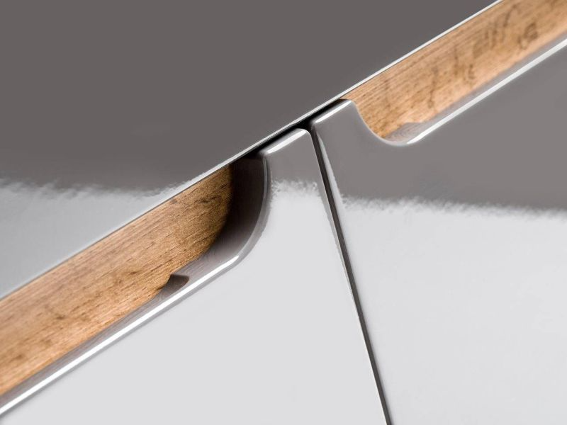 Kúpeľňová skrinka 810 sivá/sivý vysoký lesk