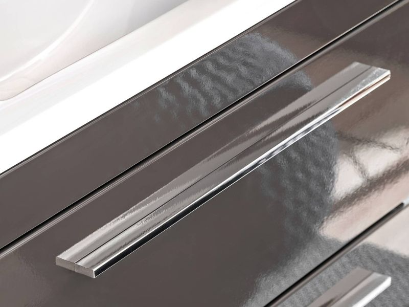 Kúpeľňová skrinka 820 sivá/sivý lesk