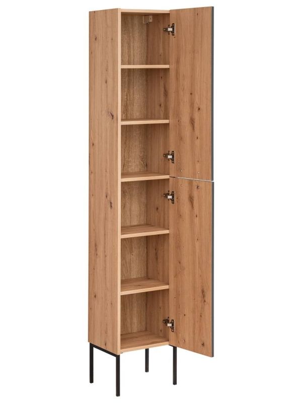 Skrinka do kúpeľne 800 graphite/artisan oak