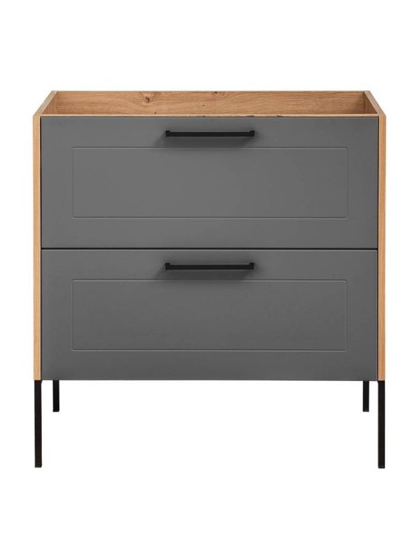 Skrinka do kúpeľne 821 graphite/artisan oak