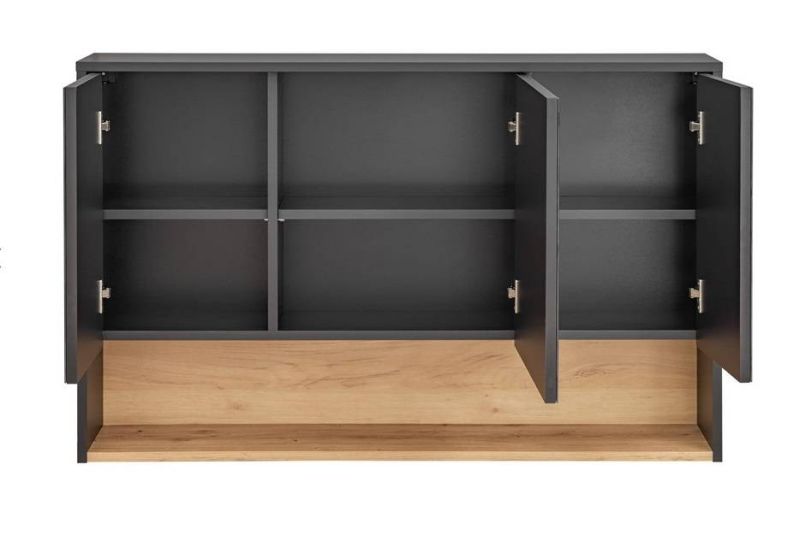 Skrinka do kúpeľne 843 sivá/dub artisan