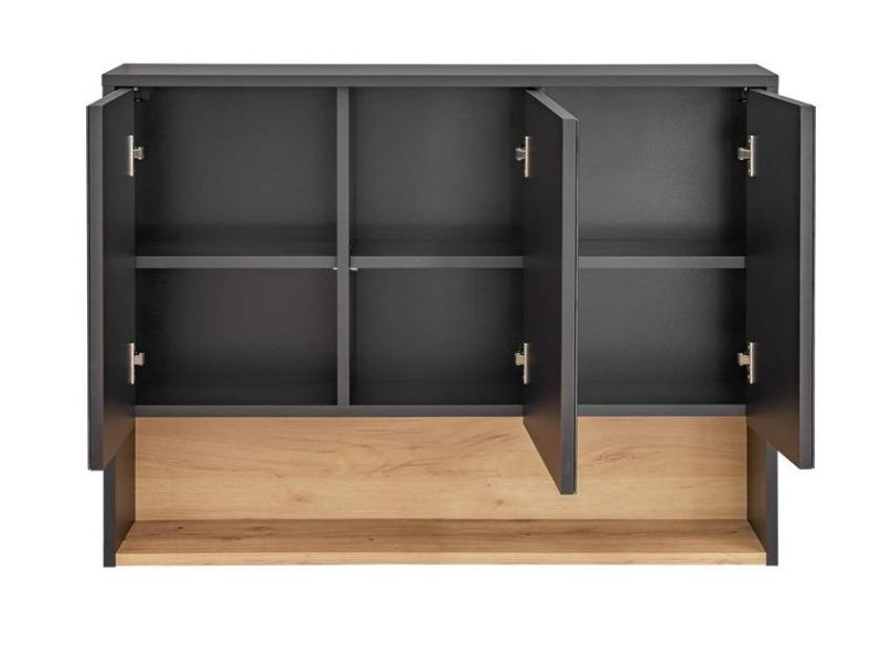 Skrinka do kúpeľne 845 sivá/dub artisan