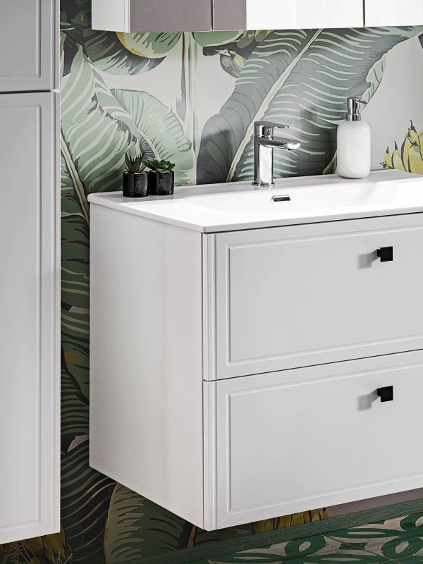 Skrinka do kúpeľne 84-60 biela/zrkadlo