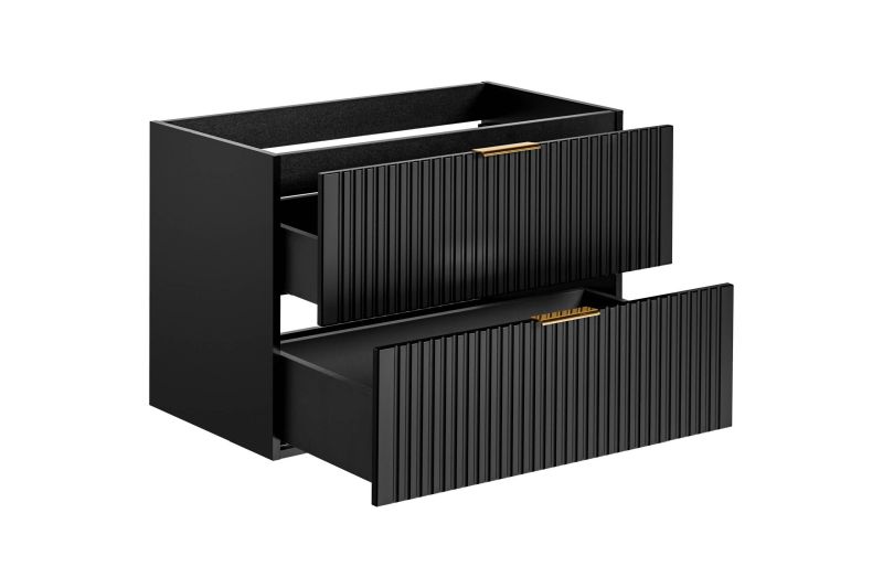 Skrinka do kúpeľne 82-80-B-2S čierny mat