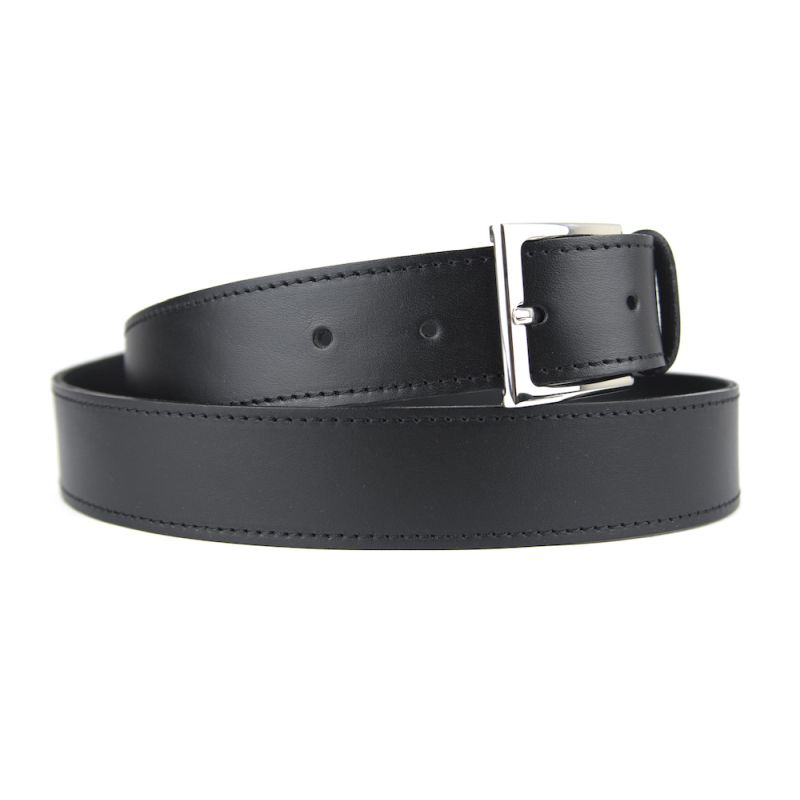 Kožený opasok, 4cm šírka, čierna farba