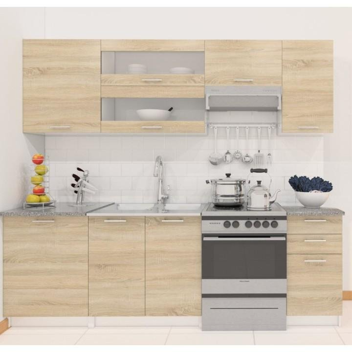 Kuchynská linka dub sonoma-biela 2,4 m