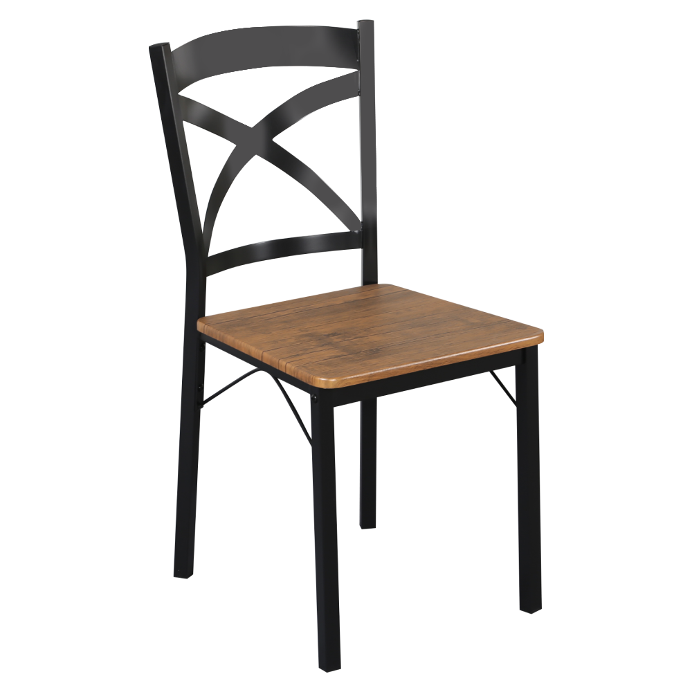 Jedálenský set 1+4, dub tmavý-čierna