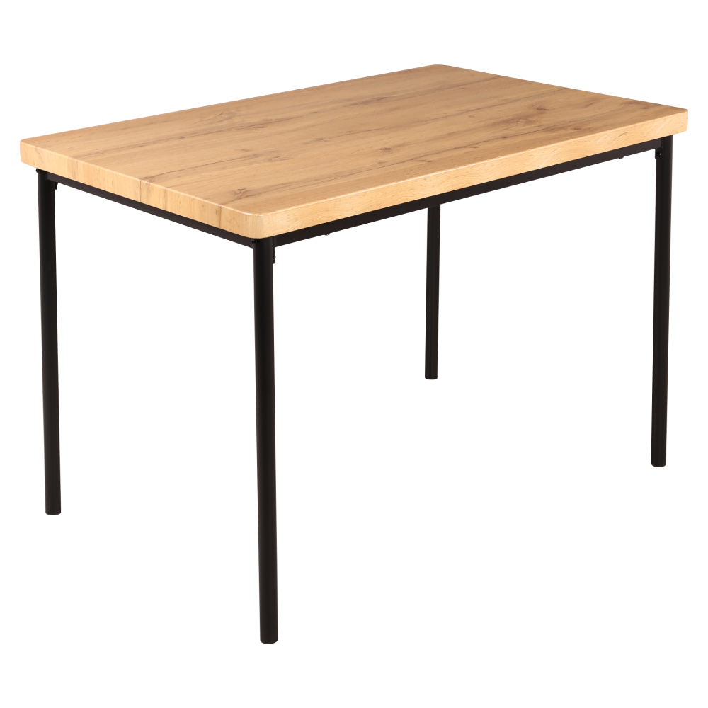 Jedálenský set 1+4, dub svetlý-sivá-čierna