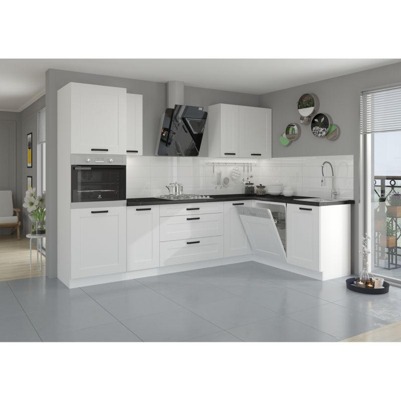 Vysoká skrinka, biela, 60 DK-210 2F, 2x dvierka