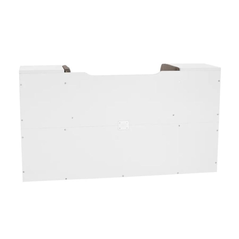 Detská knižnica s miestom na sedenie, biela-sivá