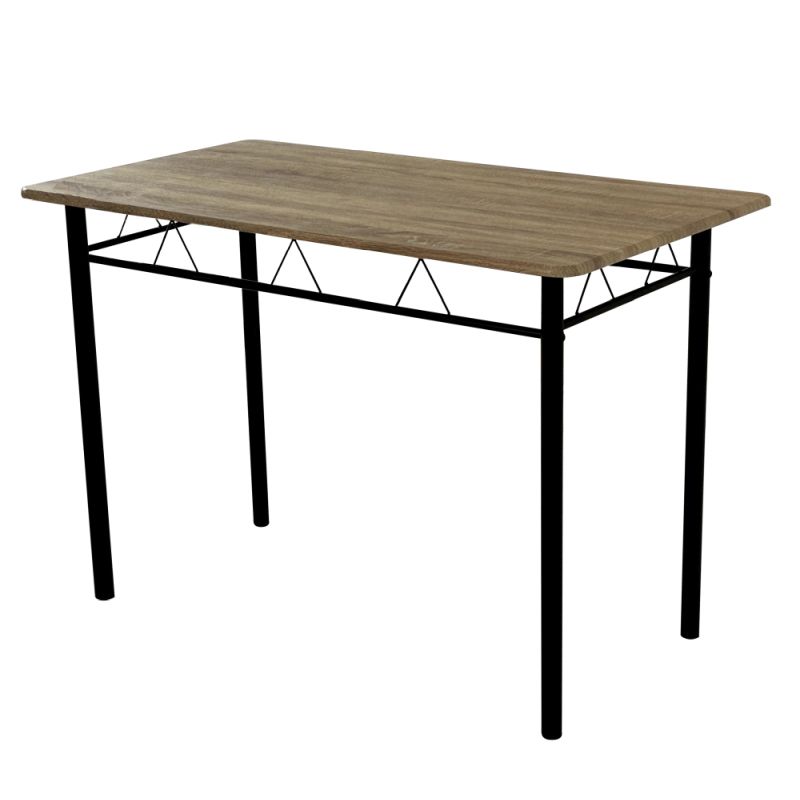 Jedálenský set 1+4, dub sonoma, čierna konštrukcia