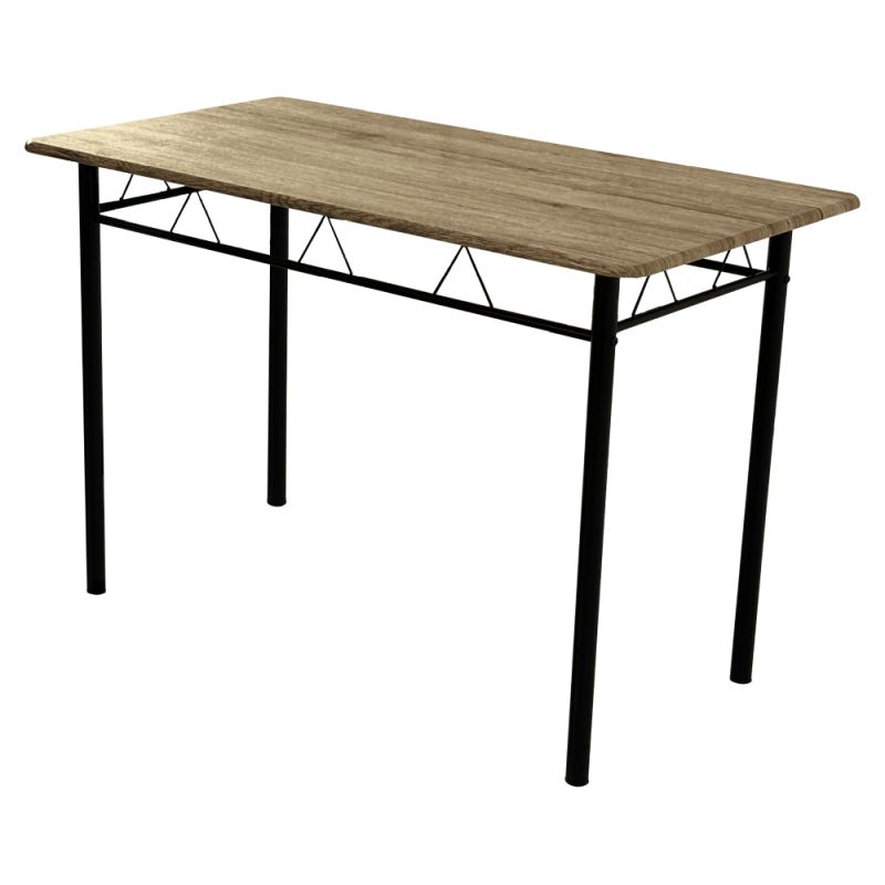 Jedálenský set 1+4, svetlý dub, čierna konštrukcia