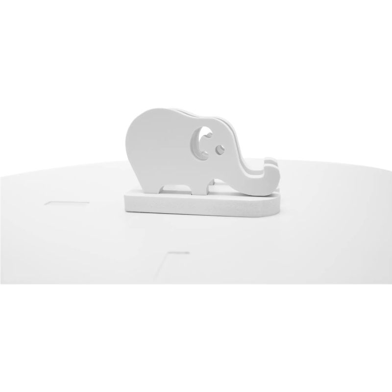 Otočný regál, 5 políc, biely