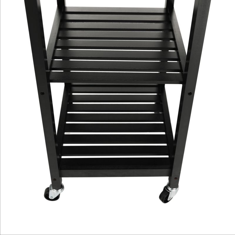 Servírovací vozík, prírodná-čierna