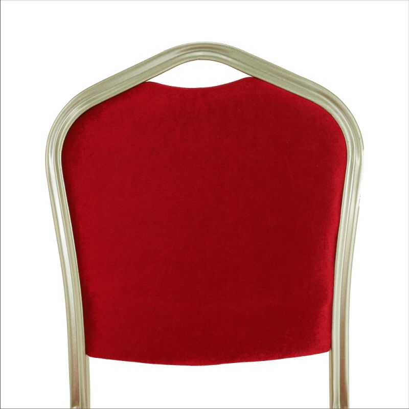 Zasadacia stohovateľná stolička, bordová-champagne