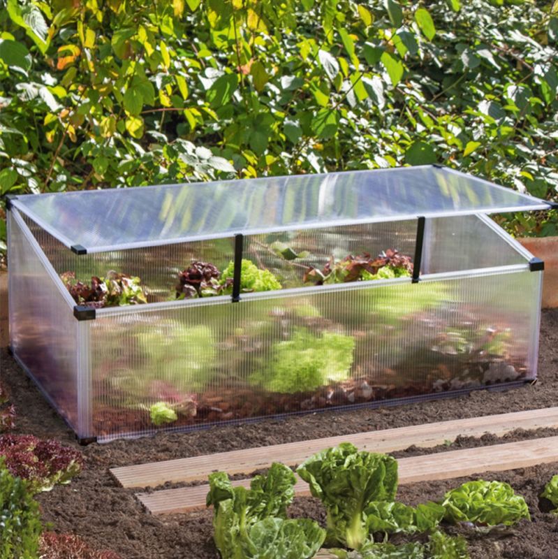 Záhradný skleník-parenisko, polykarbonát, 100x60x30