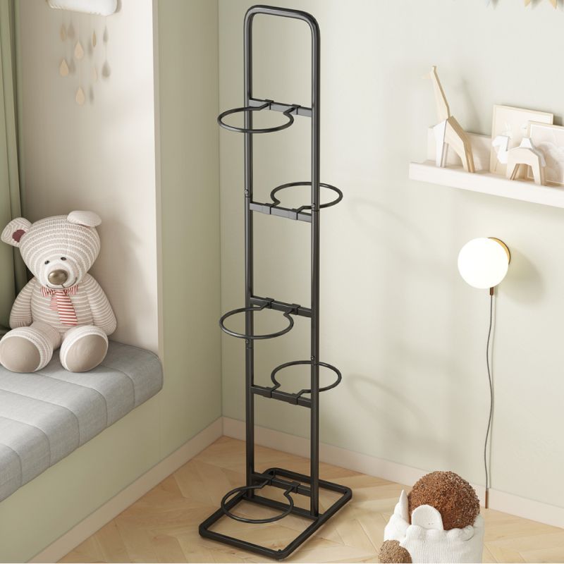 Stojan na lopty, čierny kov