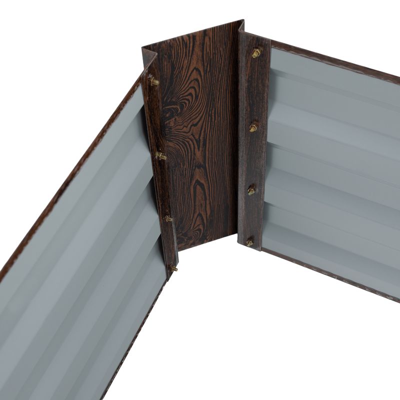 Vyvýšený záhon 237x60, hnedá oceľ