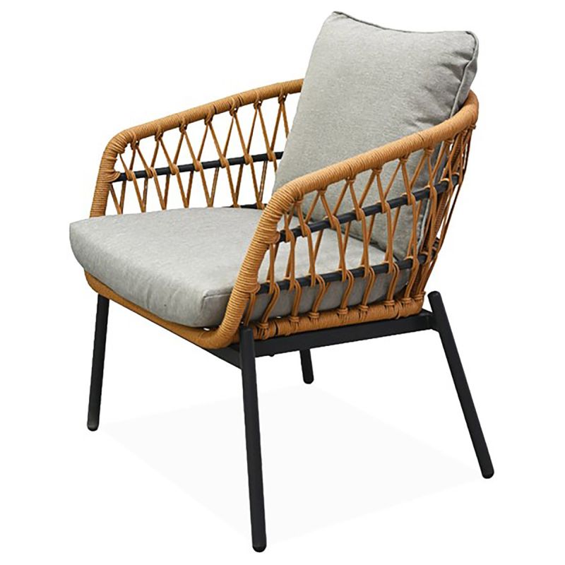 Elegantná záhradná sedacia súprava v prírodnom odtieni