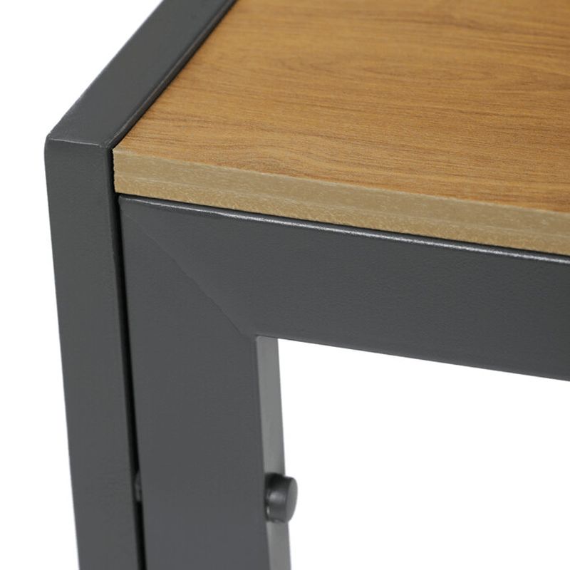 Obdĺžnikový záhradný stôl, polywood vo farbe dub