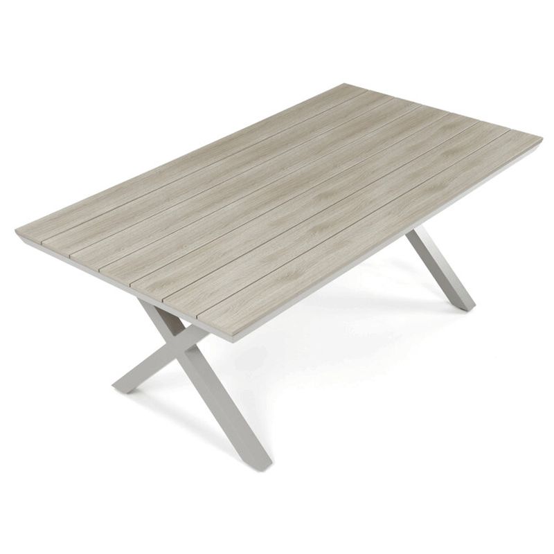 Stôl záhradný 180x100, doska polywood v dekore svetlého duba