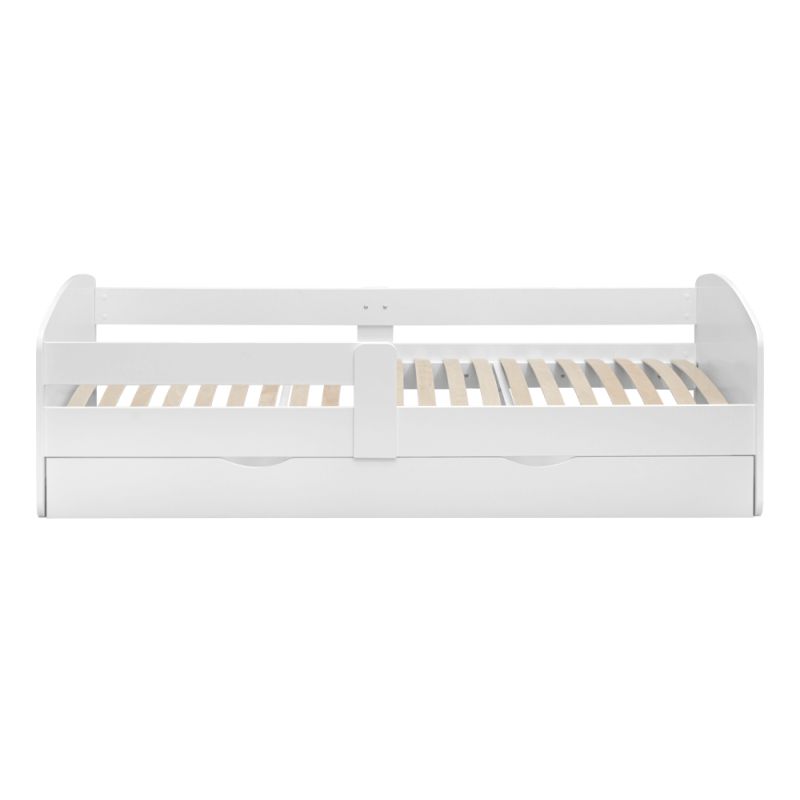 Detská posteľ s roštom a úložným priestorom 90x200, biela