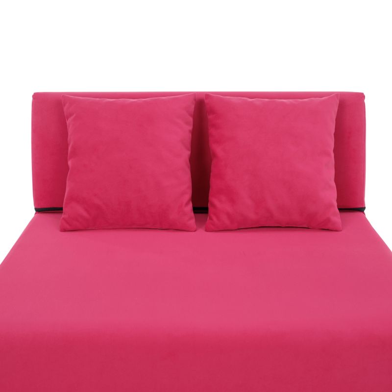 Skladací matrac do tvaru kresla, ružová magenta