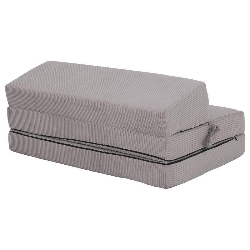 Skladací matrac do tvaru dvojkresla, sivá