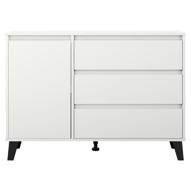 Komoda 1D3S, 3x šuplík 1x dvierka, biela