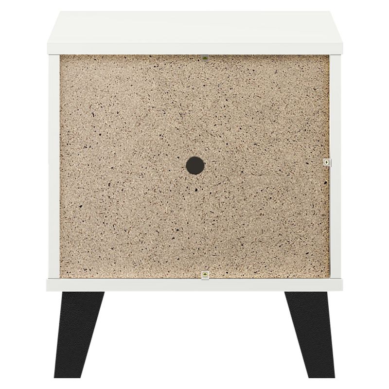 Praktický nočný stolík so šuplíkom, biely