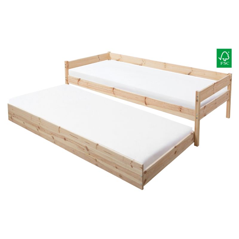 Posteľ s roštom 90x200, masív-smrek