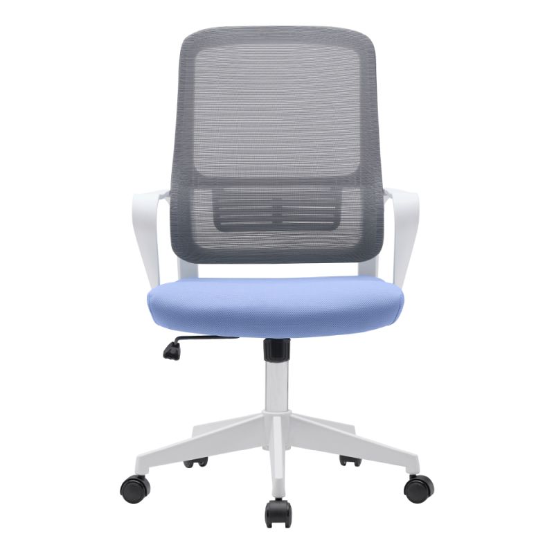 Kancelárske kreslo s nadčasovým dizajnom svetlomodrá-sivá-biela