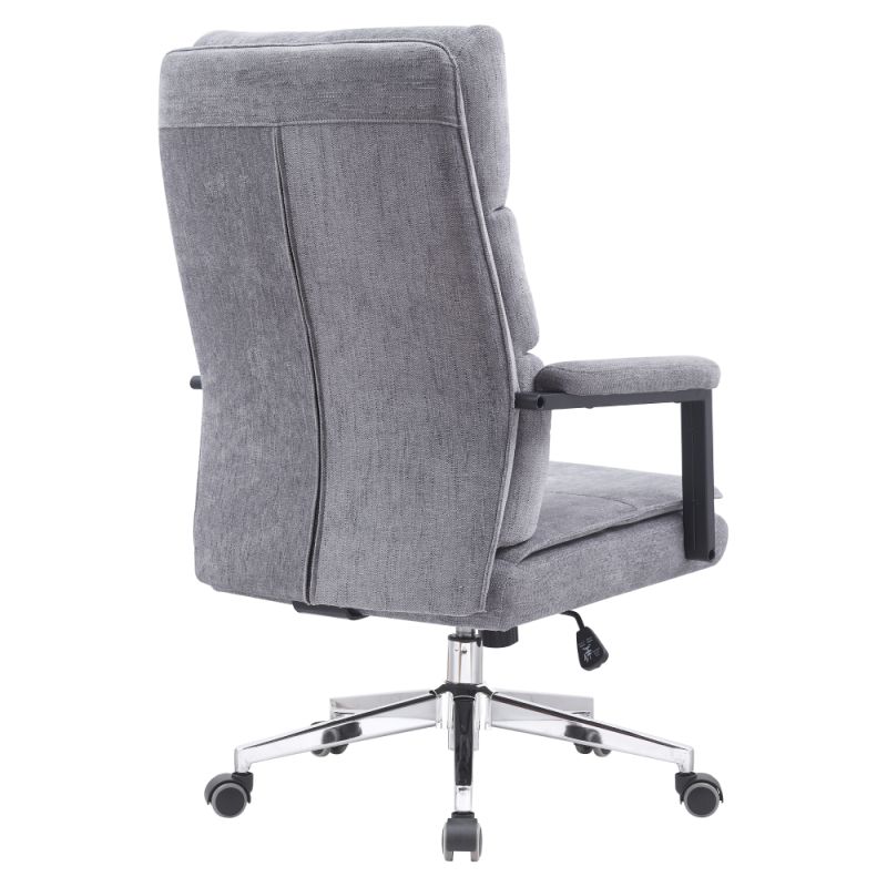 Moderné kreslo do kancelárie, v sivej látke