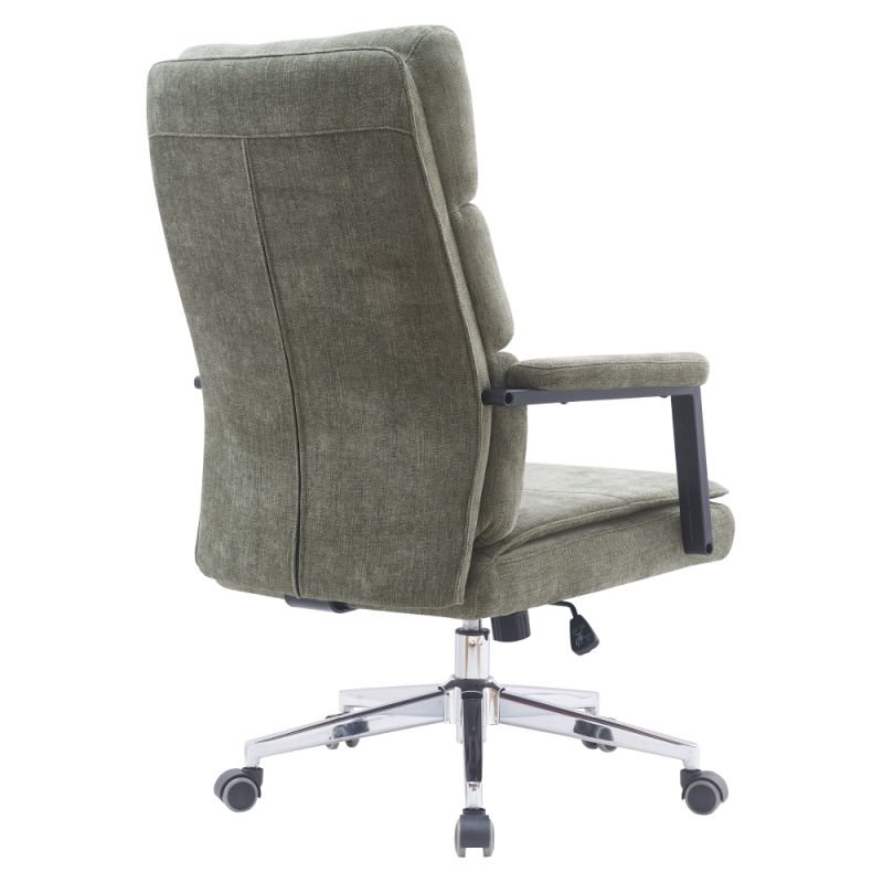 Moderné kreslo do kancelárie, v zelenej látke
