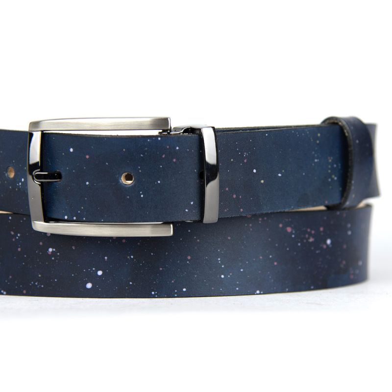 Ručne maľovaný kožený opasok, 128cm, Limitovaná edícia 10