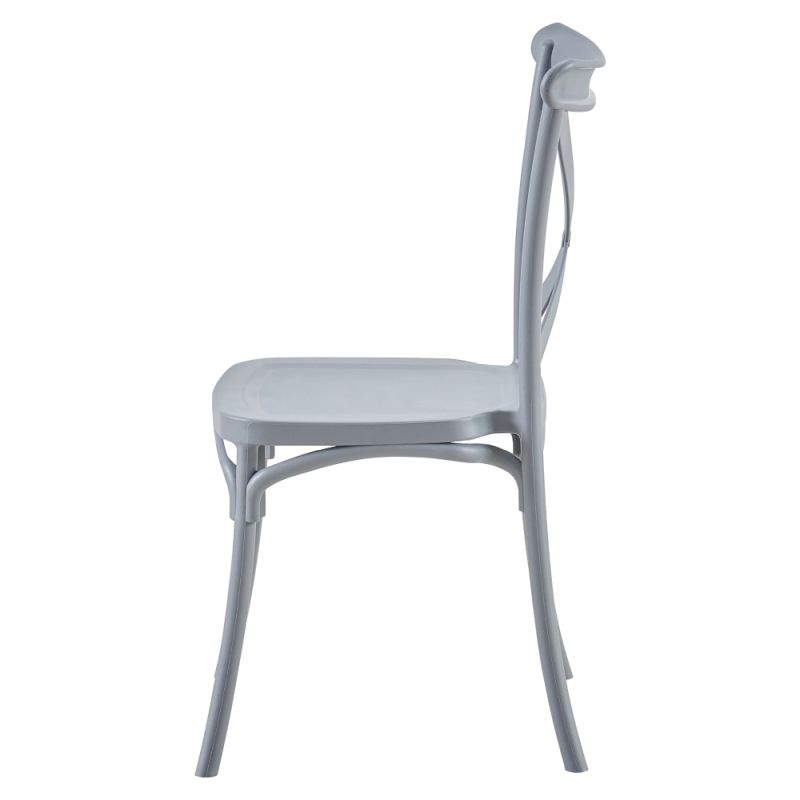 Plastová stohovateľná stolička, sivá