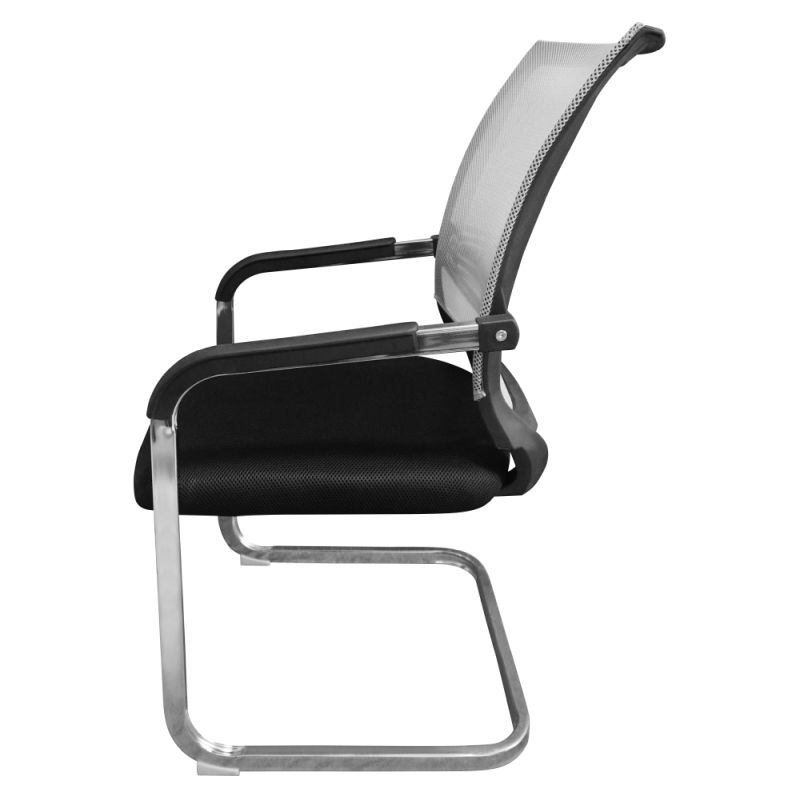 Zasadacia stolička s opierkami na ruky, čierna-sivá